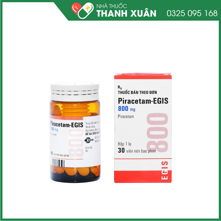 Piracetam - Egis 800mg điều trị các triệu chứng của hội chứng tâm thần thực thể